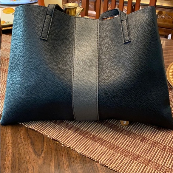 Vince Camuto Handbags - Vince Camuto leather tote black/taupe NWOT